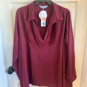 Escapada Living Maroon Handkerchief Hem Tunic
